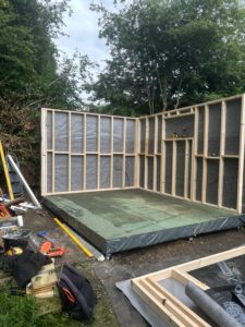 standing completed walls